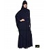 Designer Front Open Abaya - Navy Blue 